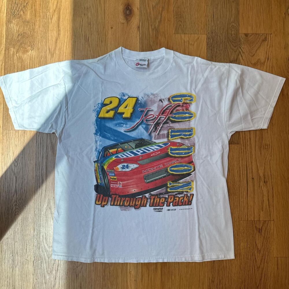 Vintage Jeff Gordon NASCAR Up Through The Pack! 2000 Shirt  Size: XL